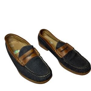 Johnston & Murphy Men Size 10 Dark Gray Brown Slip On Loafers Work Church Formal